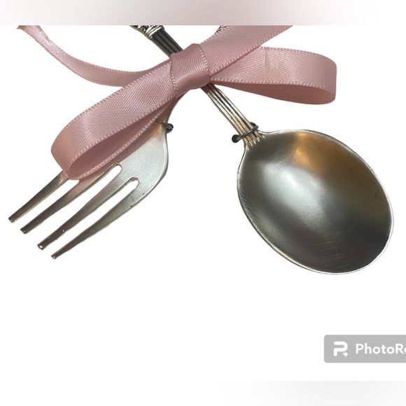 🆕Mud Pie Vintage Plated Silver Sweet Girls Feeding Gift Set - Picture 3 of 5